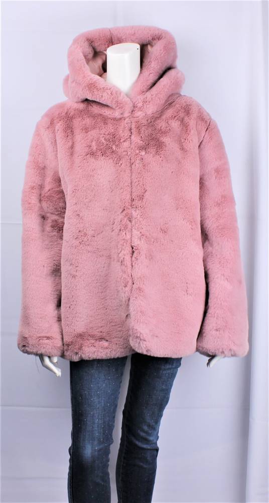 ALICE & LILY faux fur coat w hood blush SC/4875BLS  JUST $39.00